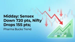 Midday: Sensex Down 720 pts, Nifty Drops 155 pts; Pharma Bucks Trend