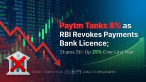 Paytm Tanks 8% as RBI Revokes Payments Bank Licence; Shares Still Up 25% Over Last Year