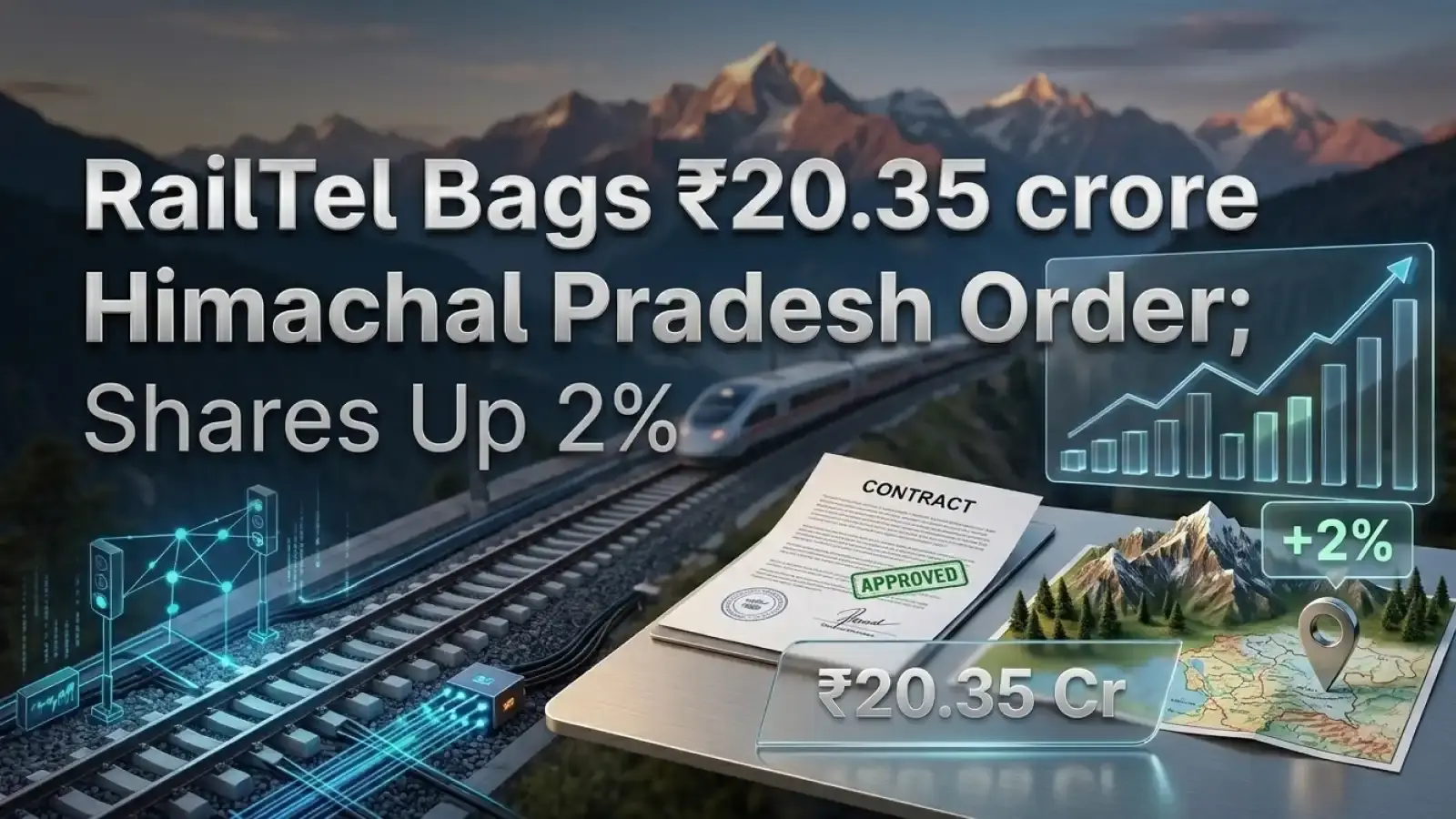 RailTel Bags ₹20.35 crore Himachal Pradesh Order; Shares Up 2%