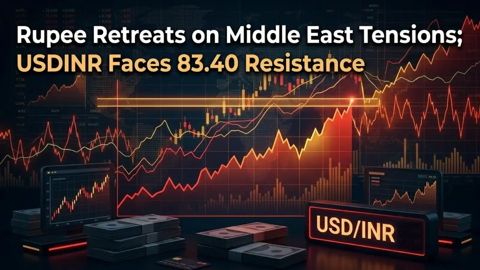 Rupee Retreats on Middle East Tensions; USDINR Faces 93.40 Resistance