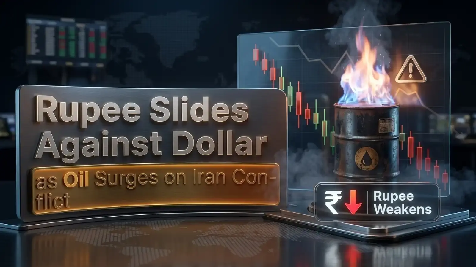 USD vs INR: Rupee Slides Against Dollar as Oil Surges on Iran Conflict