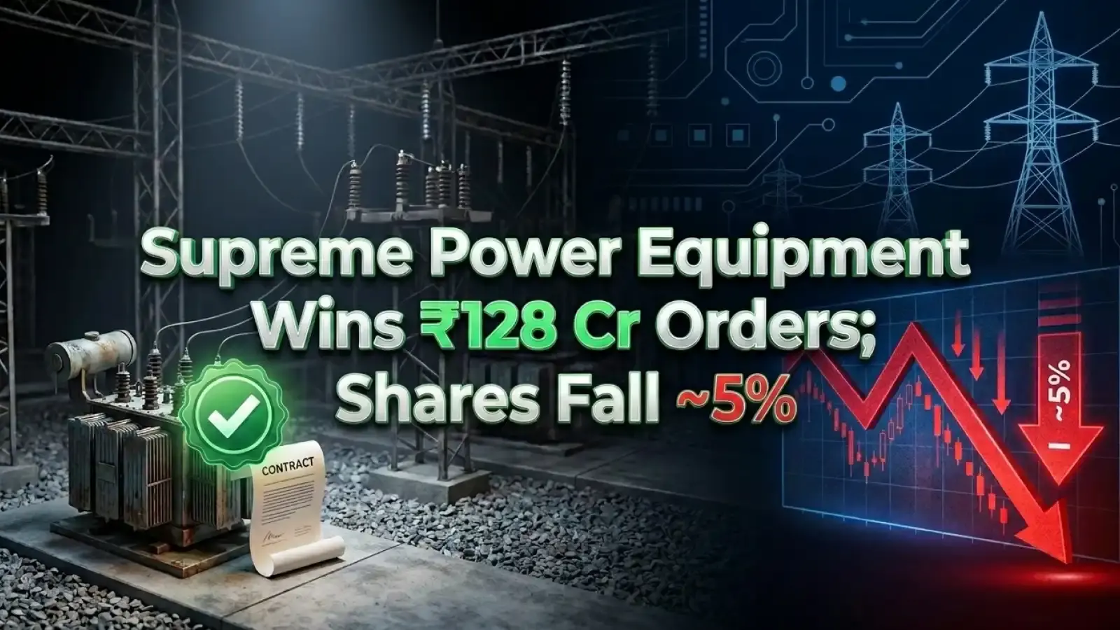 Supreme Power Equipment Wins ₹128 Cr Orders; Shares Fall ~5%