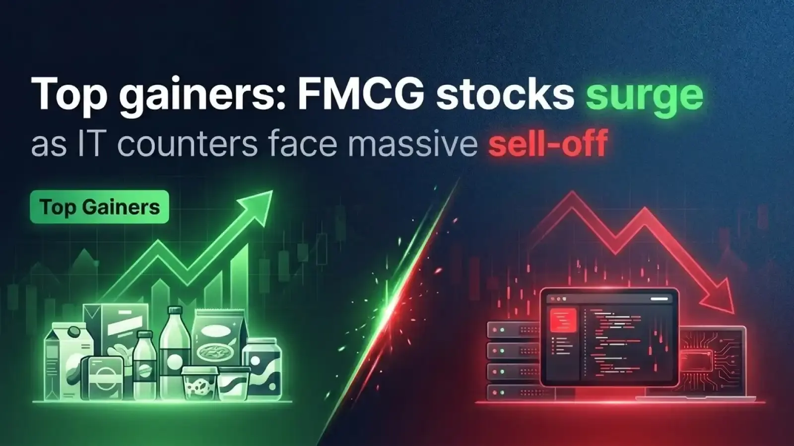 Top Gainers: FMCG Stocks Surge as IT Counters Face Massive Sell-Off