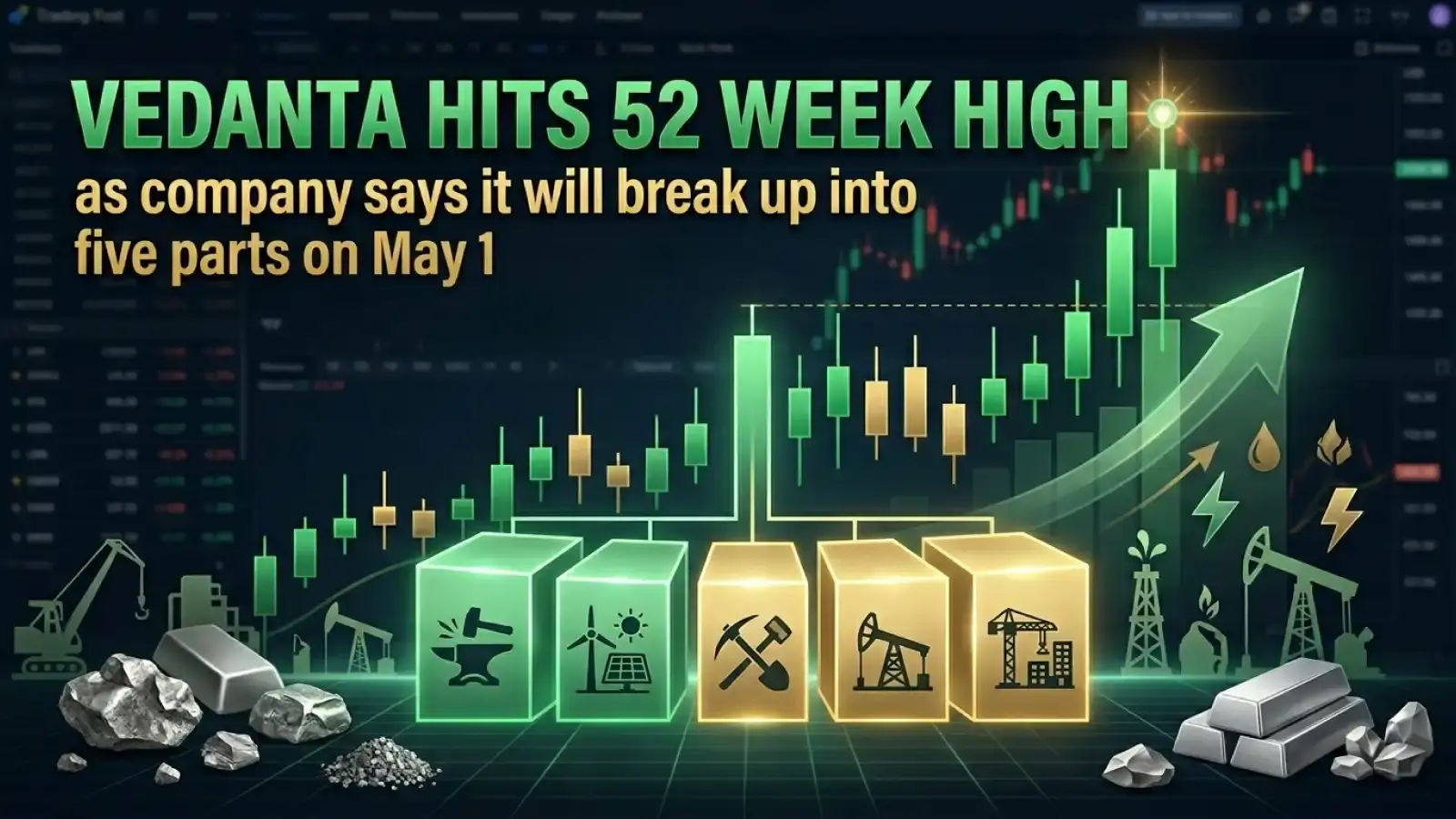 Vedanta Hits 52 Week High as Company Says it will Break Up Into Five Parts on May 1 