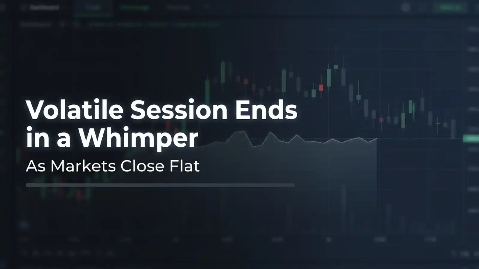 Market Close: Volatile Session Ends in a Whimper As Markets Close Flat