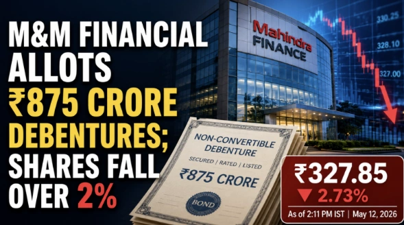 M&M Financial Allots ₹875 Crore Debentures; Shares Fall Over 2%