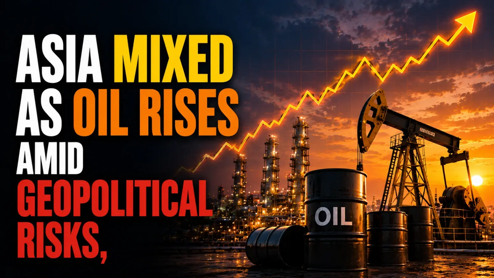 Asia Mixed as Oil Rises Amid Geopolitical Risks, Measured Start Seen For Indian Markets