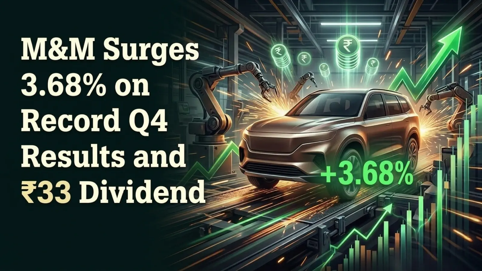M&M Surges 3.68% on Record Q4 Results and ₹33 Dividend 
