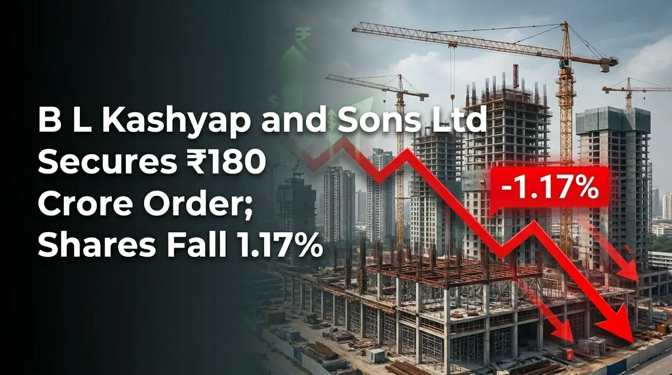 B L Kashyap and Sons Ltd Secures ₹180 Crore Order; Shares Fall 1.17% 