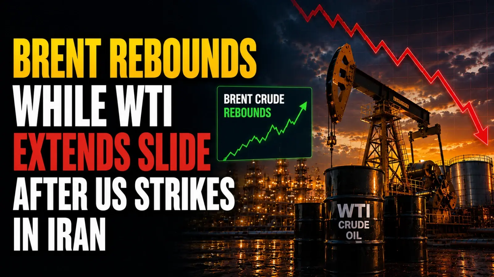Brent Rebounds to $97.9 While WTI Extends Slide After US Strikes in Iran