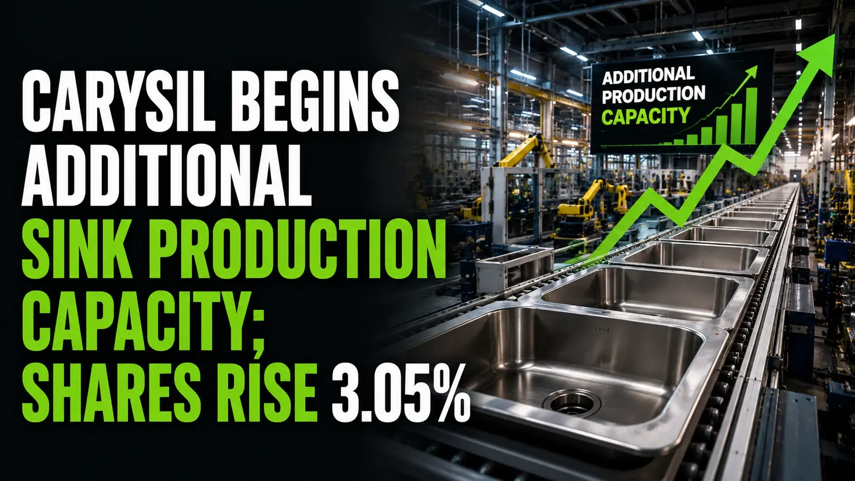 Carysil Begins Additional Sink Production Capacity; Shares Rise 3.05%