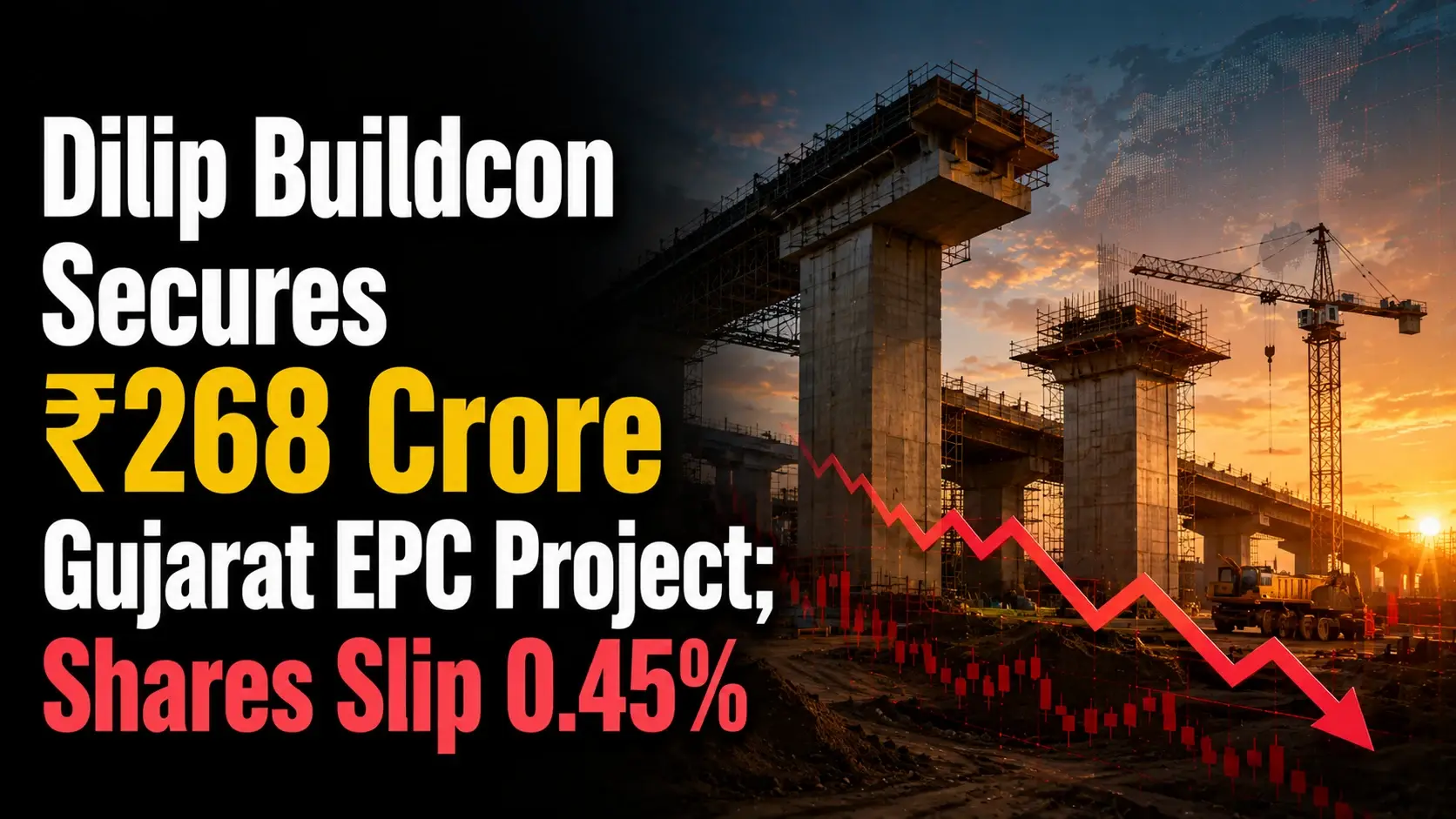 Dilip Buildcon Secures ₹268 Crore Gujarat EPC Project; Shares Slip 0.45%