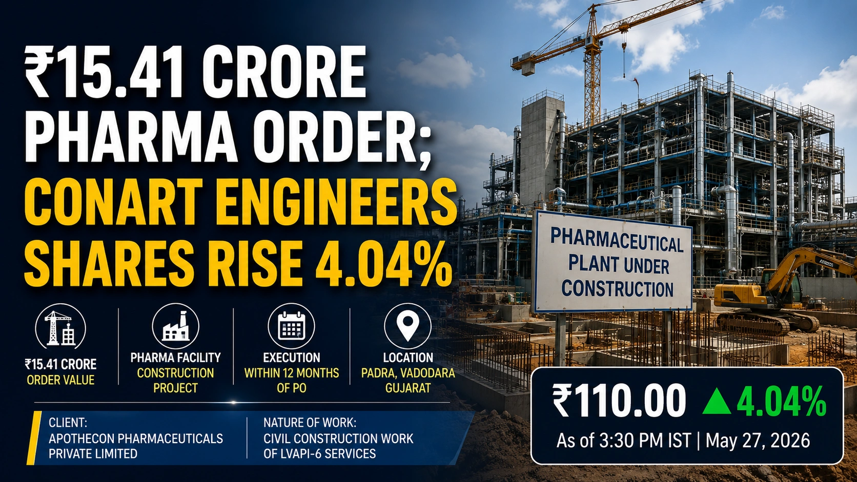 Conart Engineers Bags ₹15.41 Crore Construction Contract