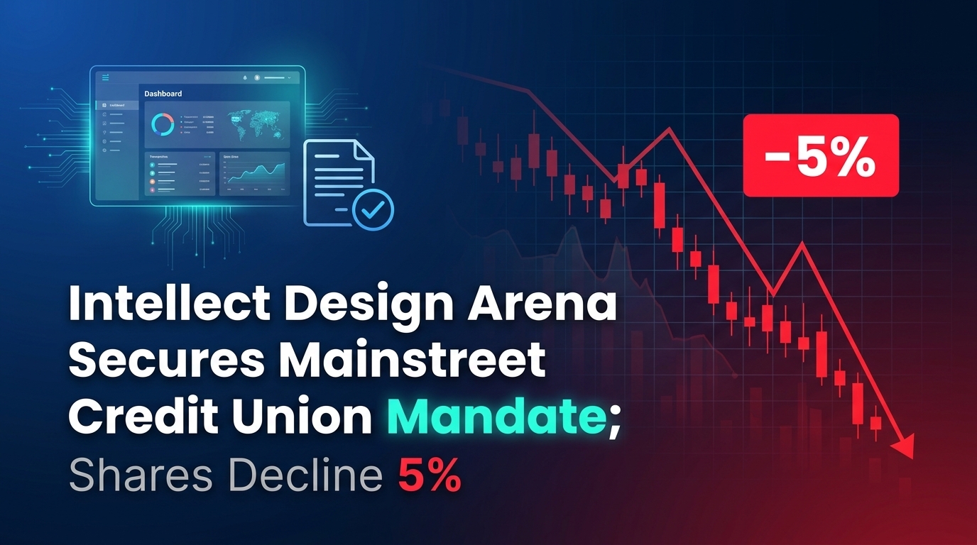 Intellect Design Arena Secures Mainstreet Credit Union Mandate; Shares Decline 5%