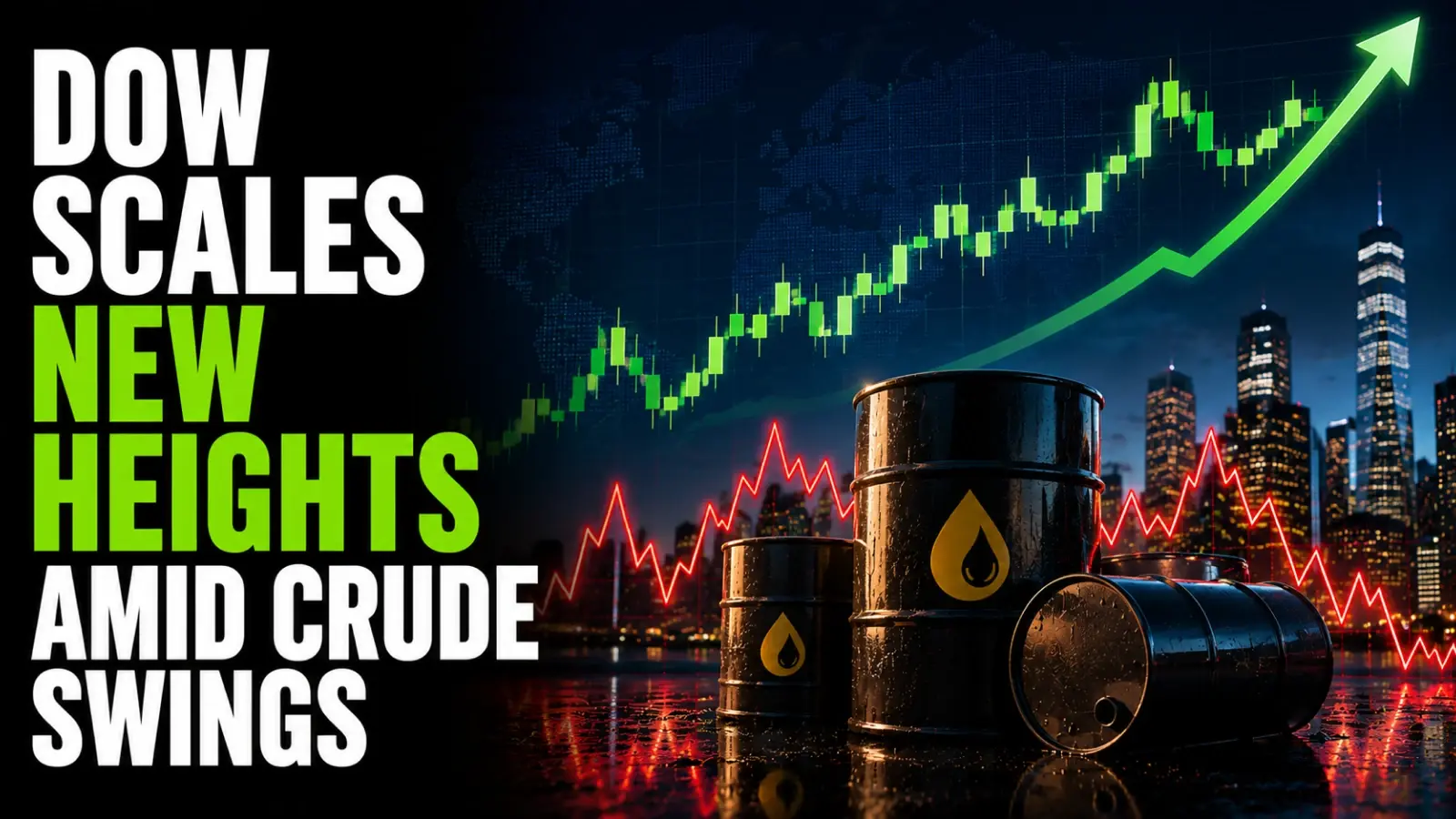 Dow Scales New Heights Amid Crude Swings