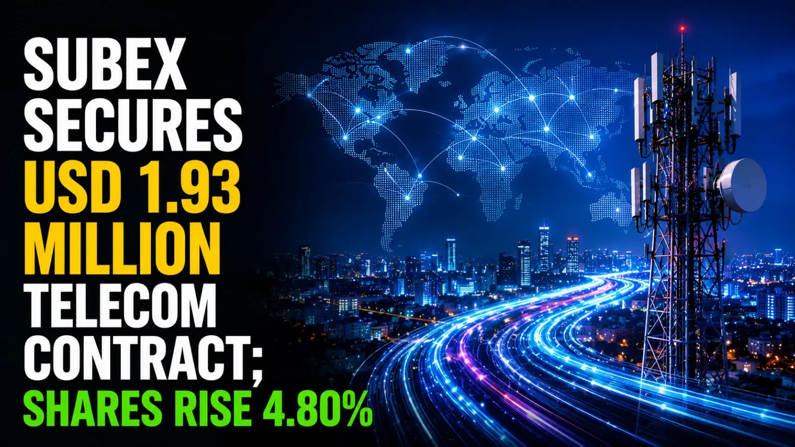 Subex Secures USD 1.93 Million Telecom Contract; Shares Rise 4.80%