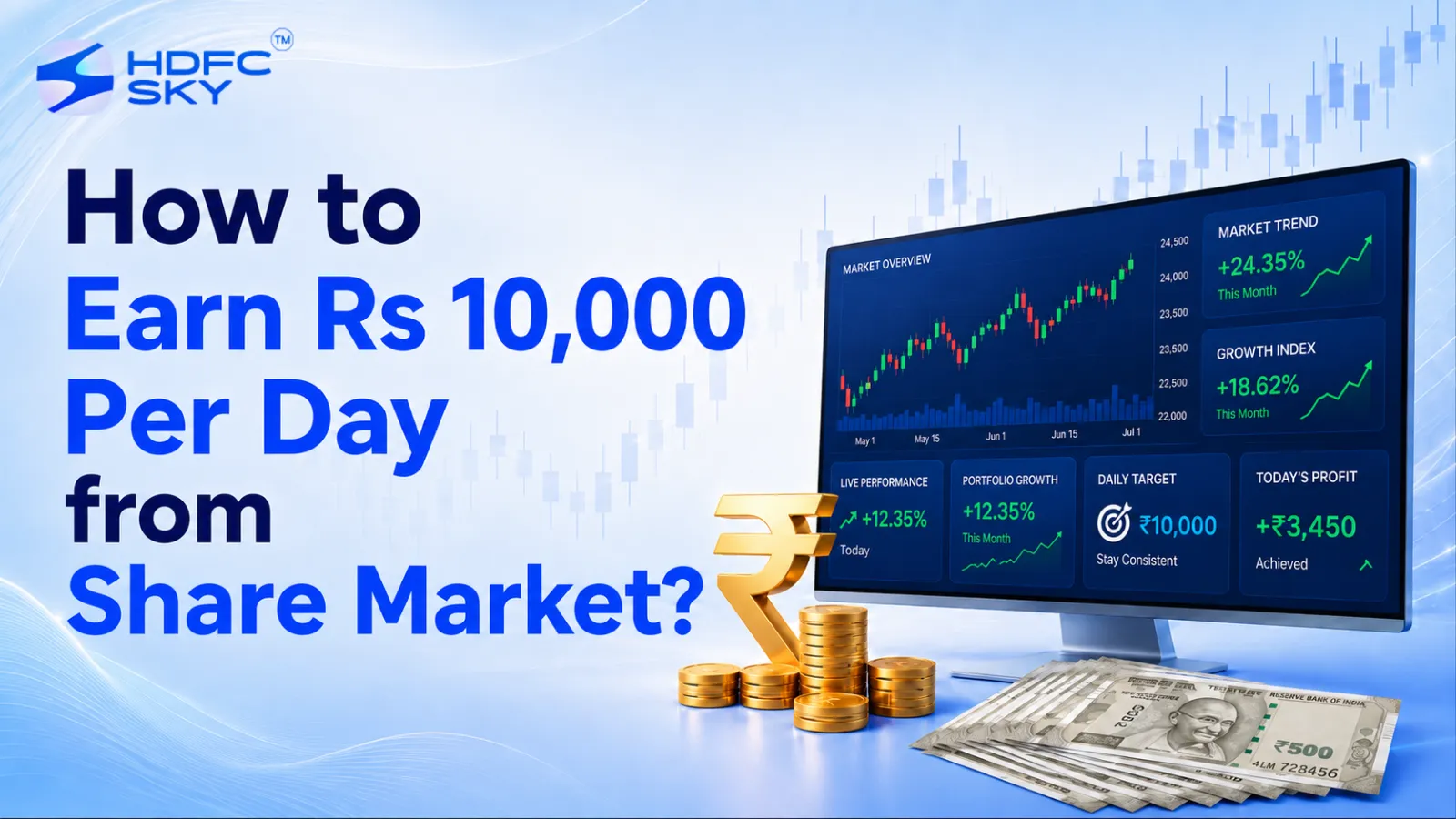 How to Earn ₹10,000 Per Day from Share Market | HDFC Sky