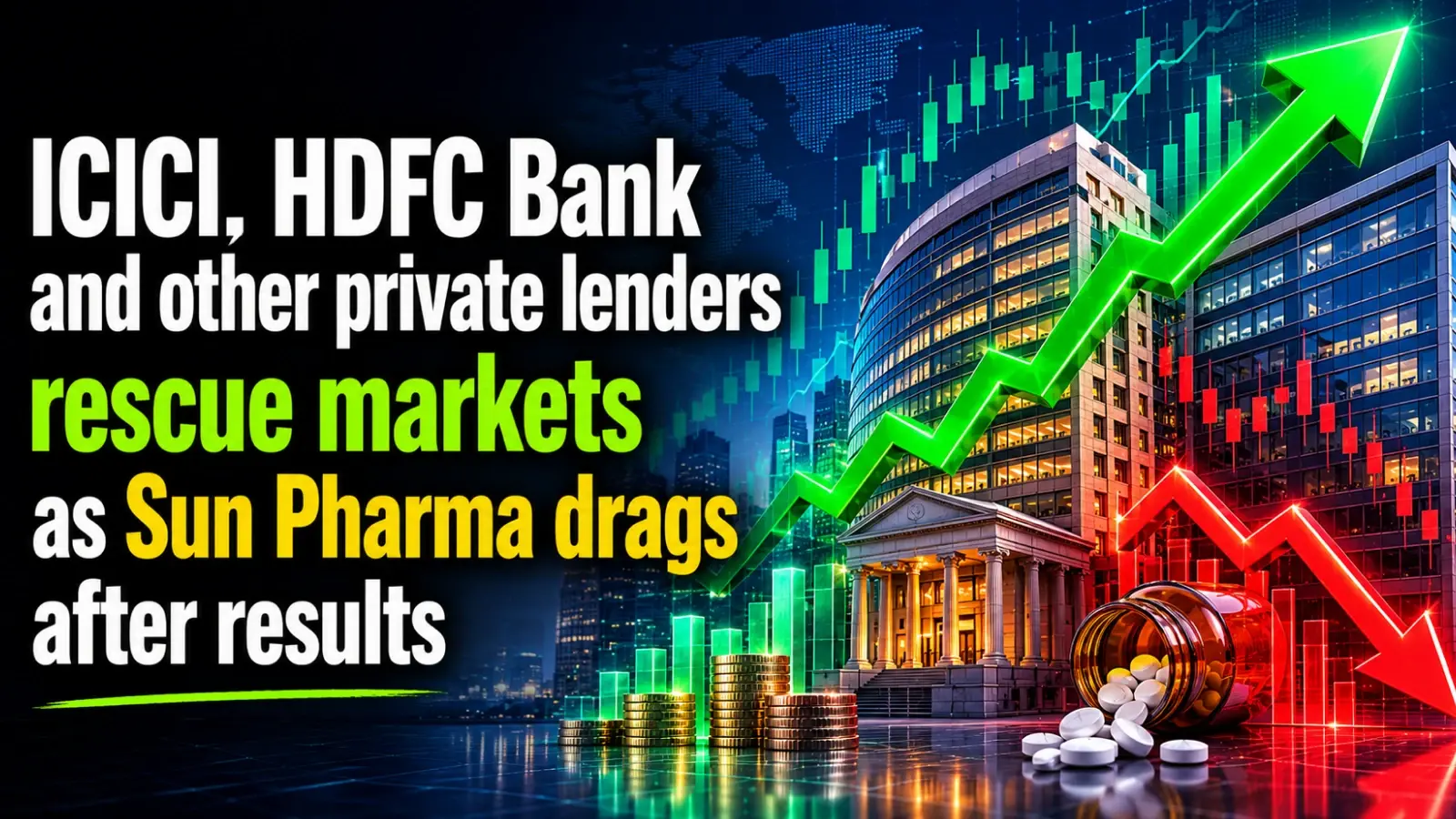 ICICI, HDFC Bank and Other Private Lenders Rescue Markets as Sun Pharma Drags After Results