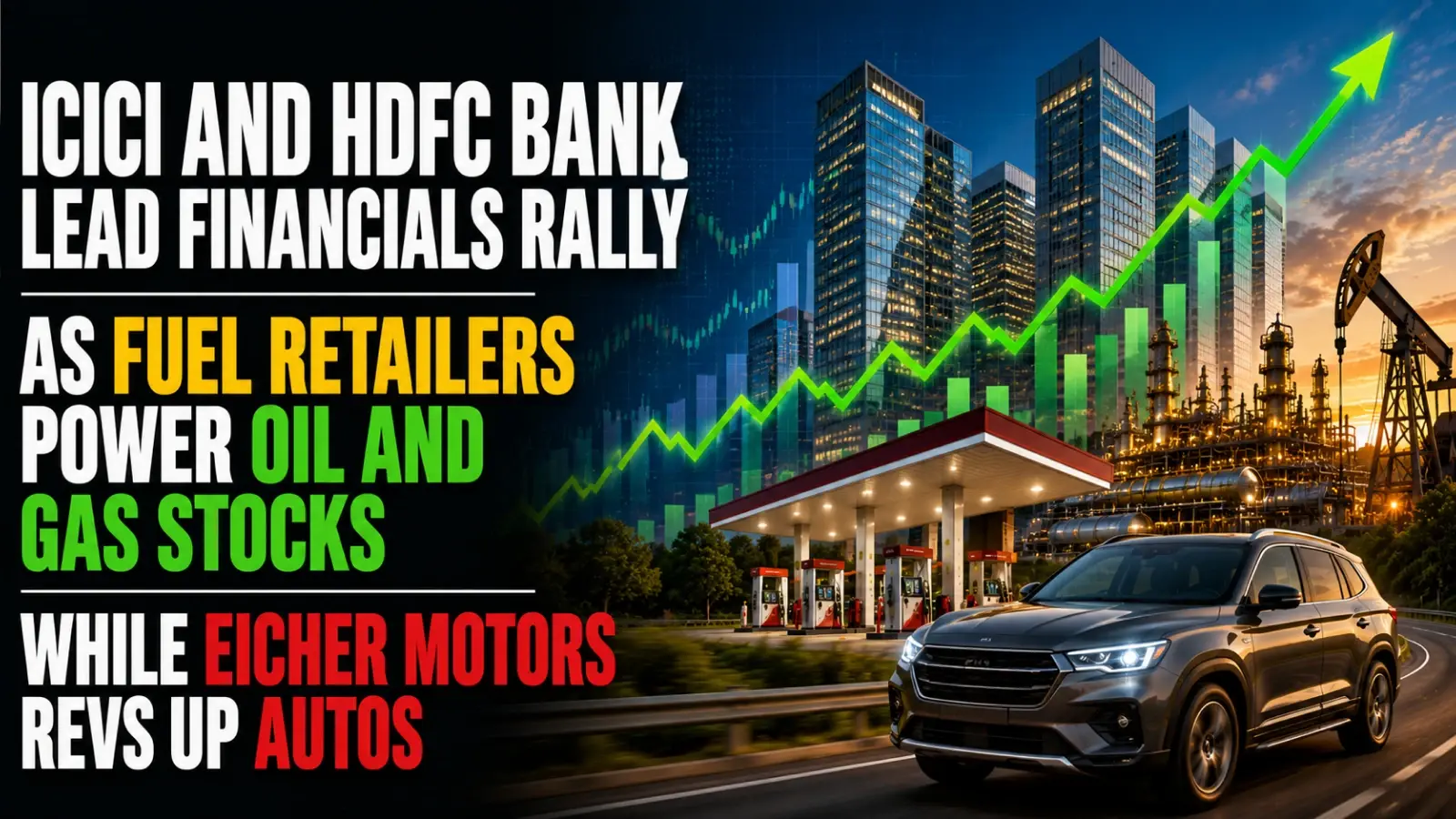 Eicher Motors Leads Nifty 50 Gainers; Banks, Auto, and Infrastructure Stocks Drive Monday Rally