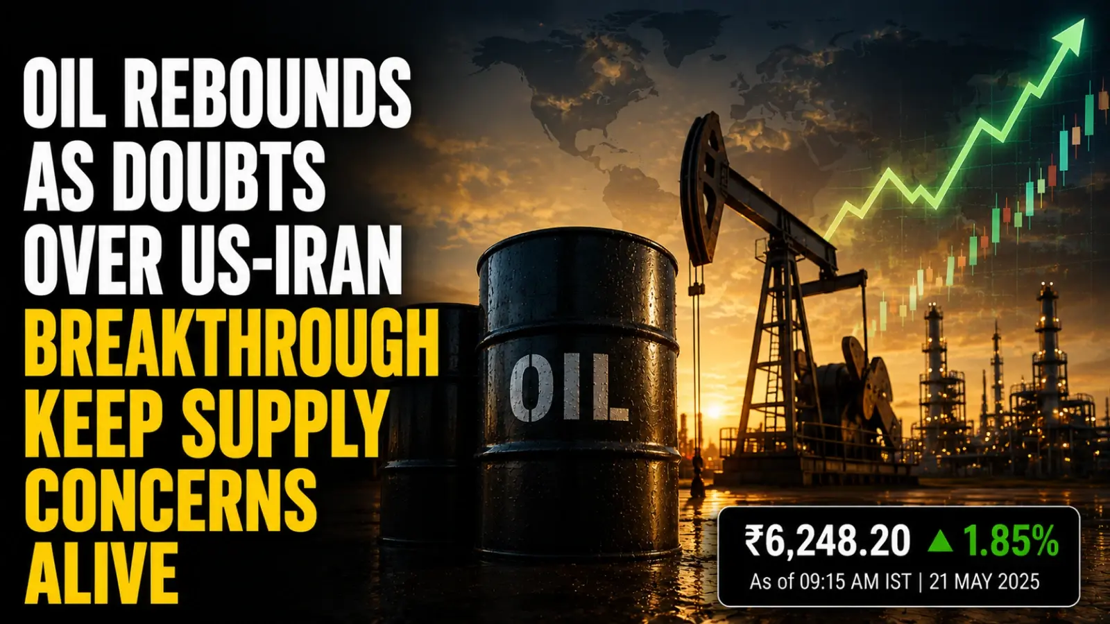 Oil Rebounds to $104.3 as Doubts Over US-Iran Breakthrough Keep Supply Concerns Alive 
