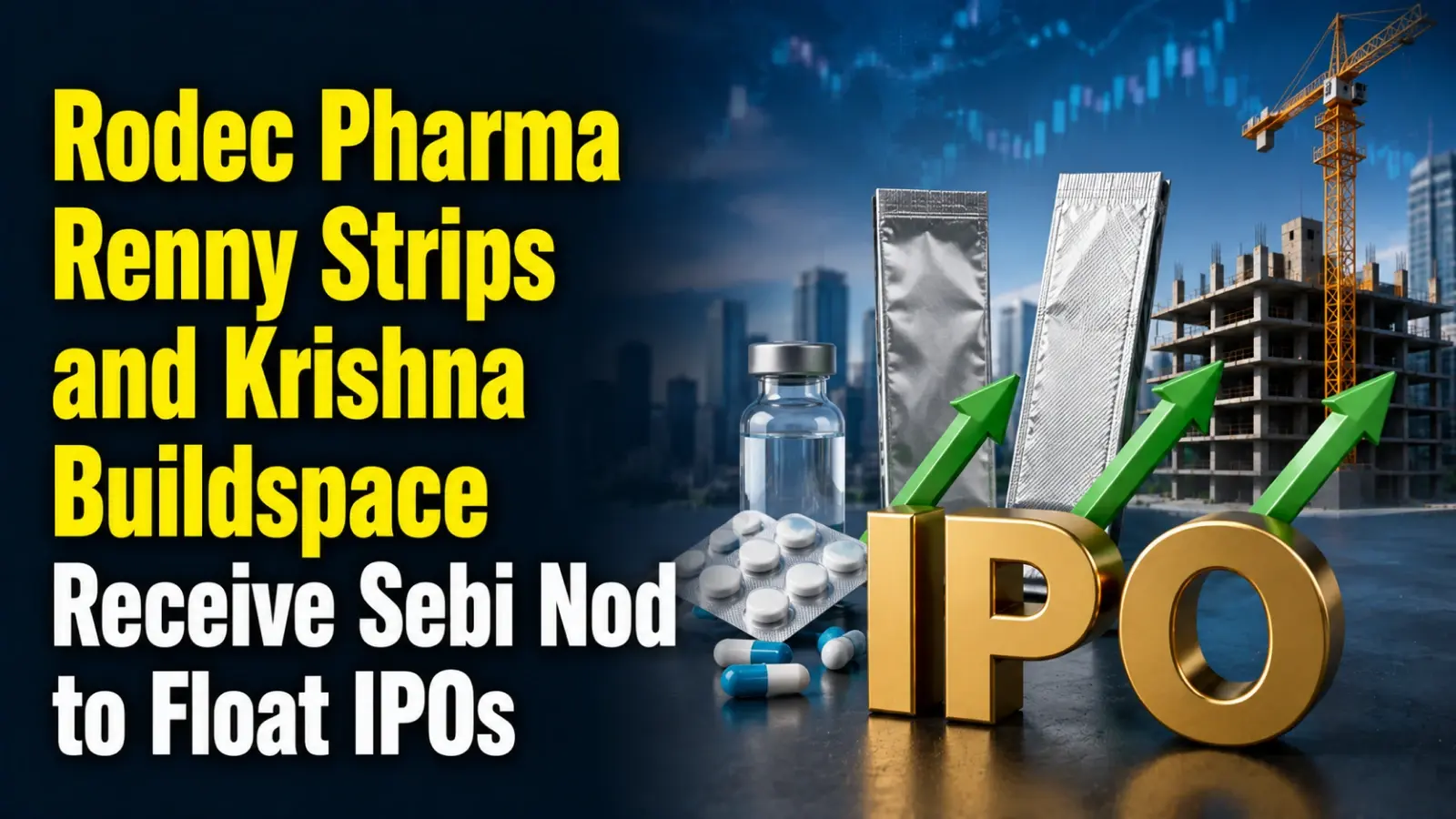 Rodec Pharma, Renny Strips and Krishna Buildspace Receive Sebi Nod to Float IPOs