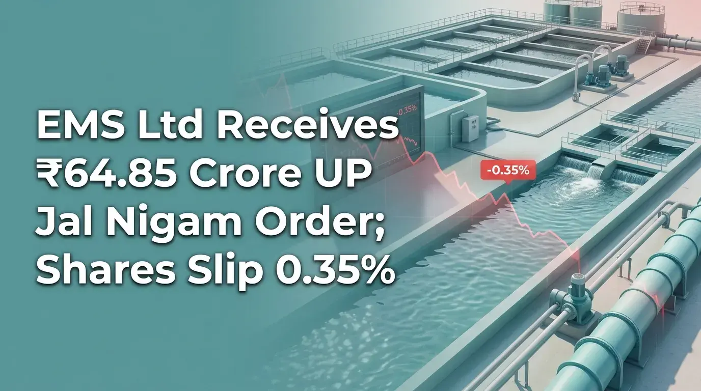 EMS Ltd Receives ₹64.85 Crore UP Jal Nigam Order; Shares Slip 0.35% 