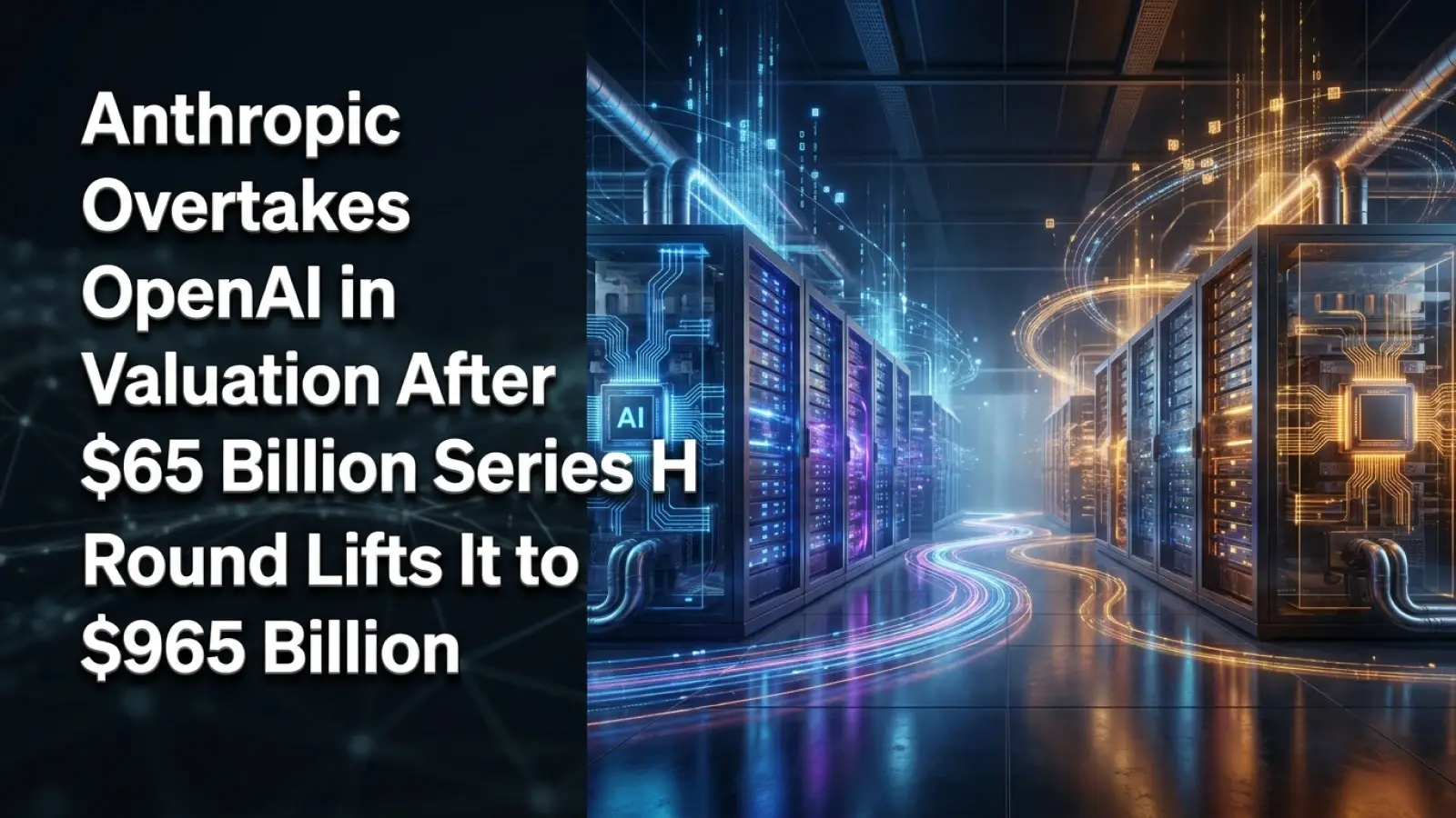 Anthropic Overtakes OpenAI in Valuation After $65 Billion Series H Round Lifts It to $965 Billion