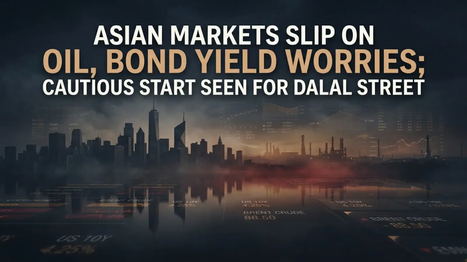 Asian Markets Slip on Oil, Bond Yield Worries; Cautious Start Seen For Dalal Street