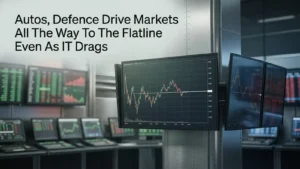 Autos, Defence Drive Markets All The Way ToThe Flatline Even As IT Drags