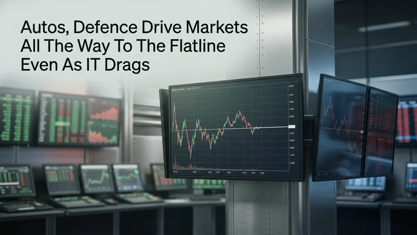 Autos, Defence Drive Markets All The Way ToThe Flatline Even As IT Drags