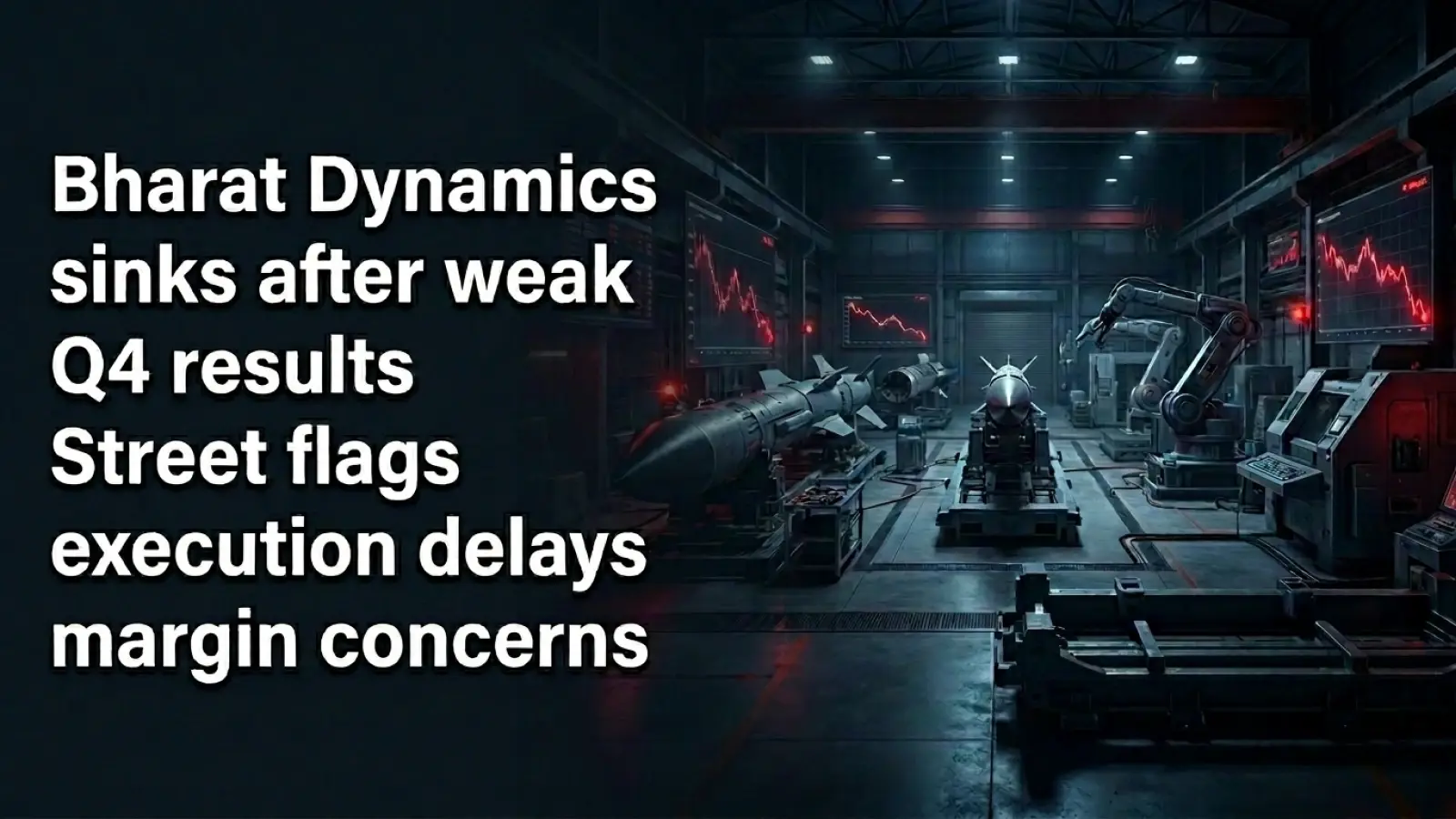 Bharat Dynamics Share Sinks After Weak Q4 Results; Street Flags Execution Delays, Margin Concerns