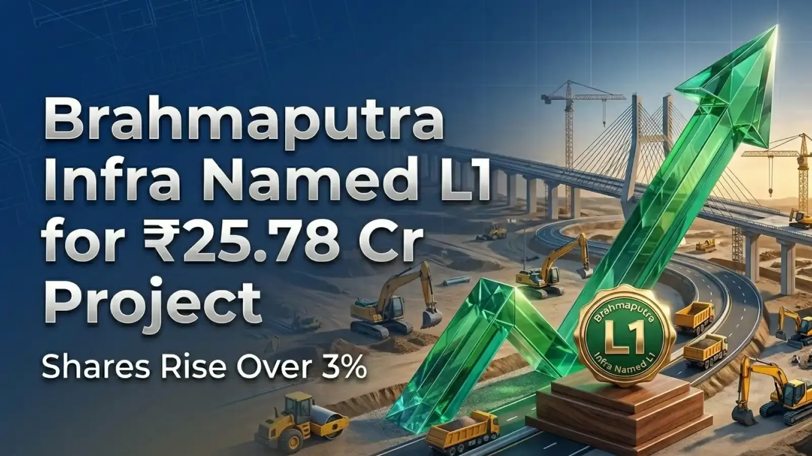 Brahmaputra Infra Named L1 For ₹25.78 Crore NHIDCL Project; Shares Rise Over 3%
