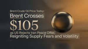 Brent Crude Oil Price Today: Brent Crosses $105 as US Rejects Iran Peace Offer, Reigniting Supply Fears and Volatility