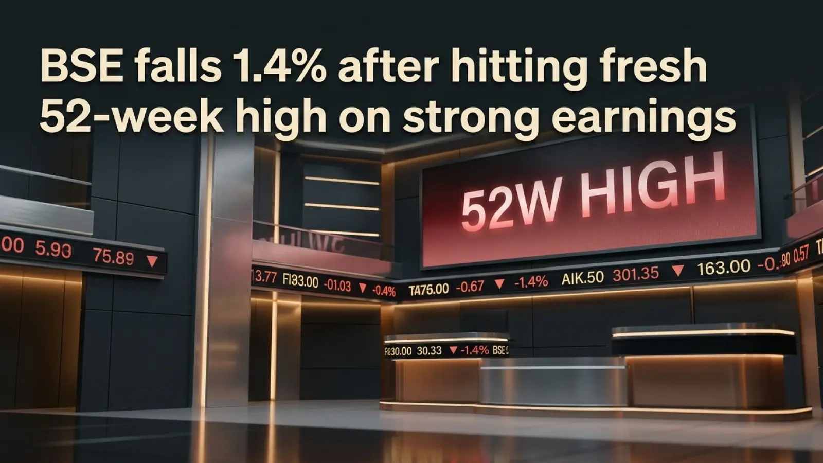 BSE Shares Down 1.4% After Hitting Fresh 52-week High On Strong Earnings