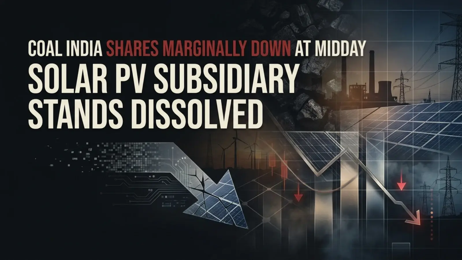 Coal India Shares Marginally Down at Midday; Dissolves Solar PV Subsidiary 