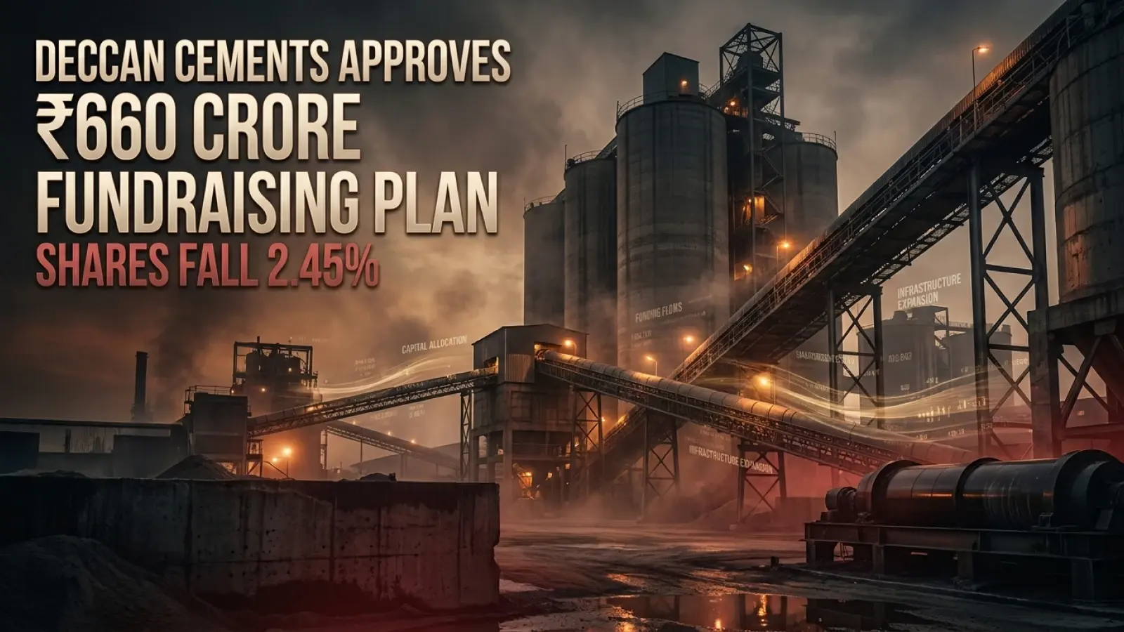 Deccan Cements Approves ₹660 Crore Fundraising Plan; Shares Fall 2.45%
