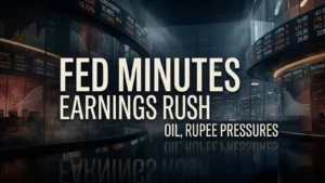 Fed Minutes and Earnings Rush by Market Heavyweights to Drive Markets This Week Amid Oil, Rupee Pressures