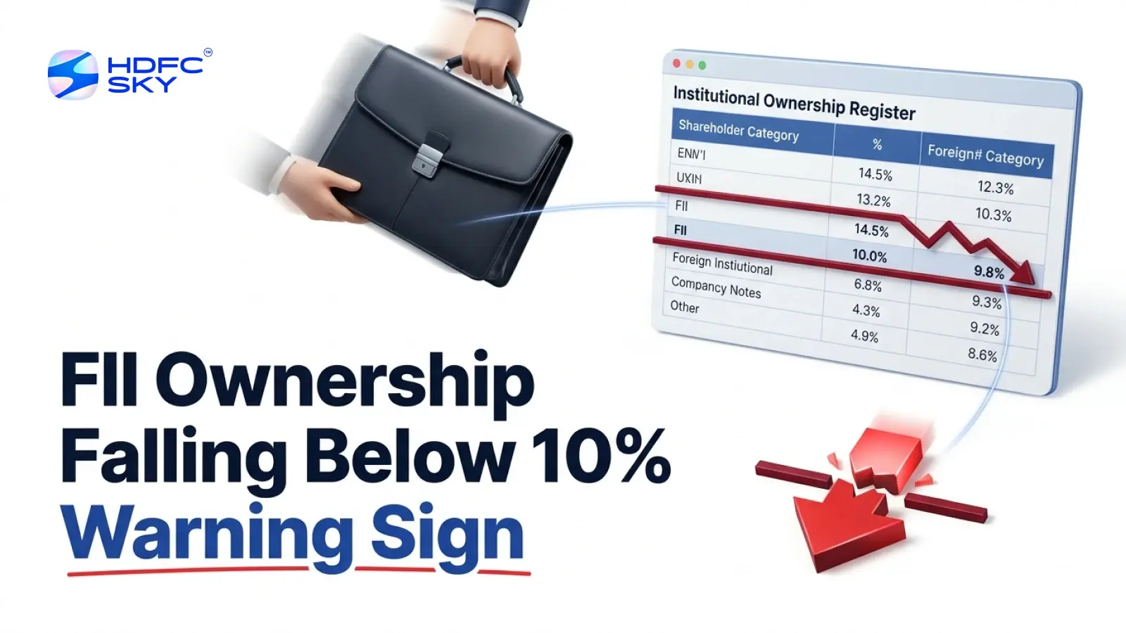 FII Ownership Dropping Below 10% in a Large-Cap: What This Risk Signal Has Meant Historically