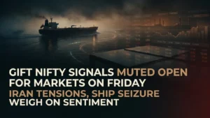 Gift Nifty Signals Muted Open for Markets on Friday; Iran Tensions, Ship Seizure Weigh on Sentiment