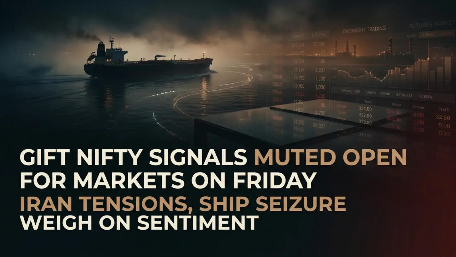 Gift Nifty Signals Muted Open for Markets on Friday; Iran Tensions, Ship Seizure Weigh on Sentiment