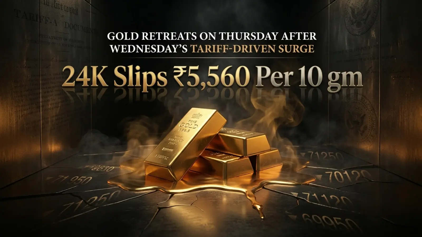 Gold Rate Today: Gold Retreats on Thursday After Wednesday’s Tariff-Driven Surge; 24K Slips ₹5,560 Per 10 gm