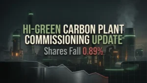 Hi-Green Carbon Plant Commissioning Update; Shares Fall 0.89%