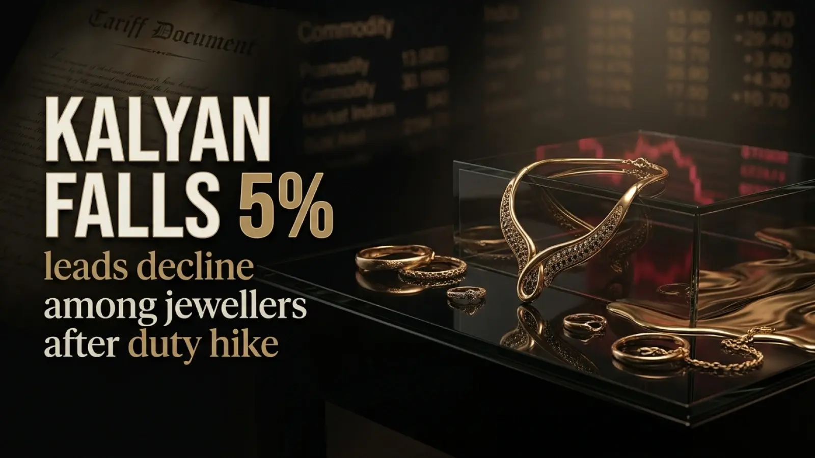 Kalyan Jewellers Falls 5%, Leads Decline Among Jewellery Stocks After Duty Hike; Titan Fares Better