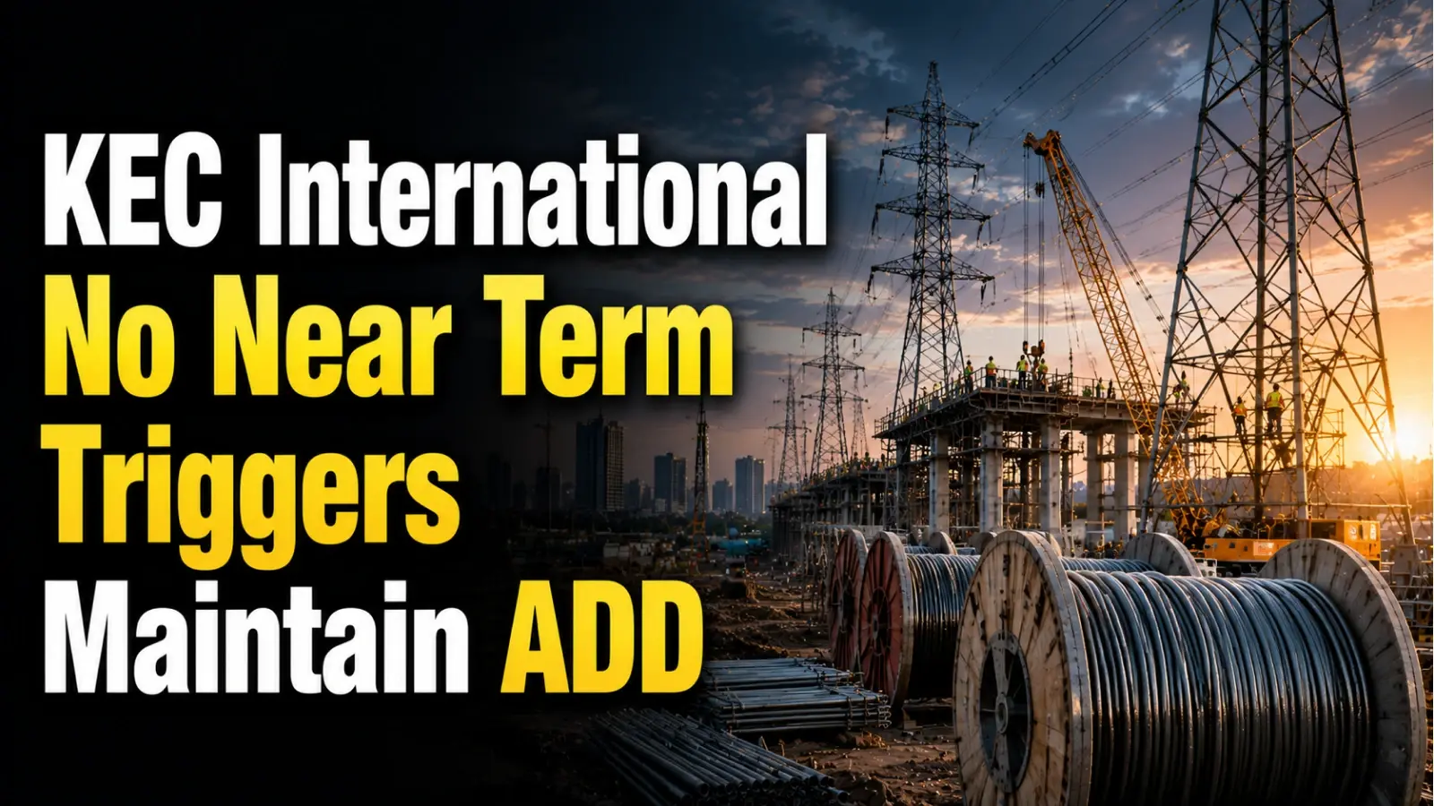 KEC International: No Near-Term Triggers. Maintain ADD