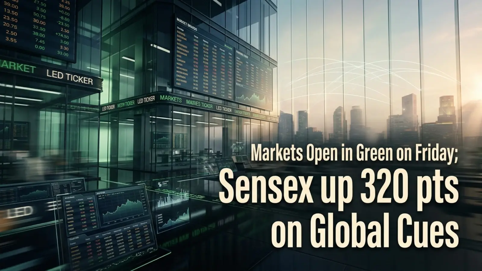 Markets Open in Green on Friday; Sensex Up 320 points on Global Cues