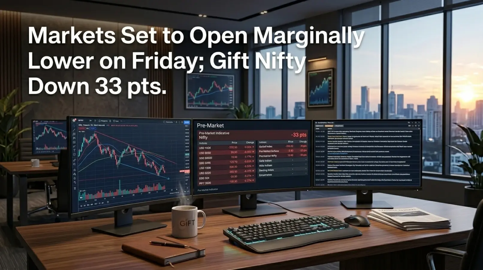 Stock Markets Today: Markets Set to Open Marginally Lower on Friday; Gift Nifty Down 33 points