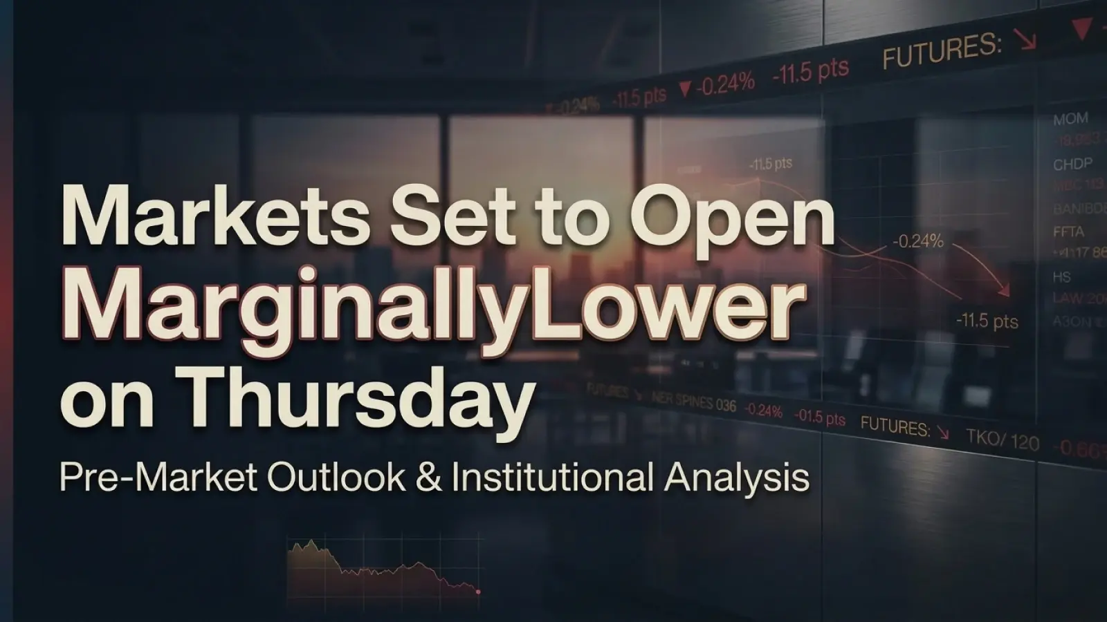 Markets Set to Open Marginally Lower on Thursday