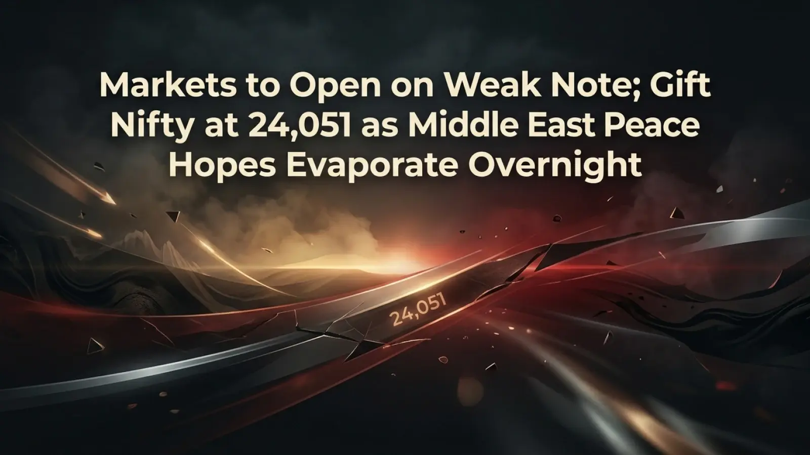 Markets to Open on Weak Note; Gift Nifty at 24,051 as Middle East Peace Hopes Evaporate Overnight