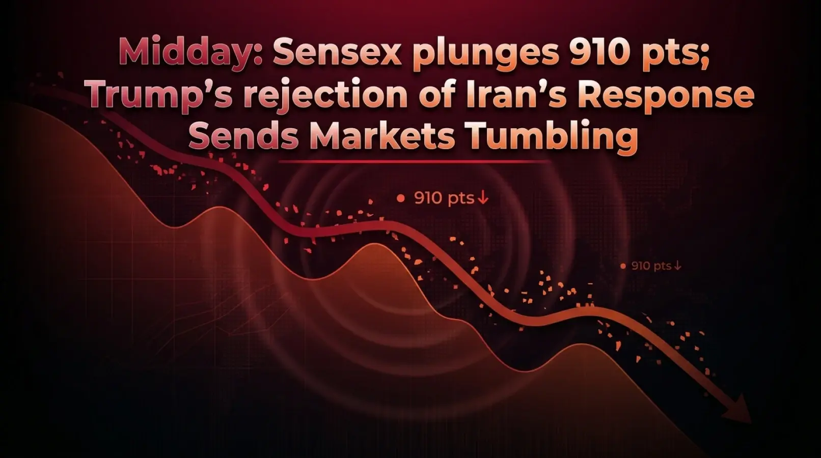 Stock Market, May 11 Midday Report: Sensex Plunges 910 pts; Trump's Rejection of Iran’s Response Sends Markets Tumbling