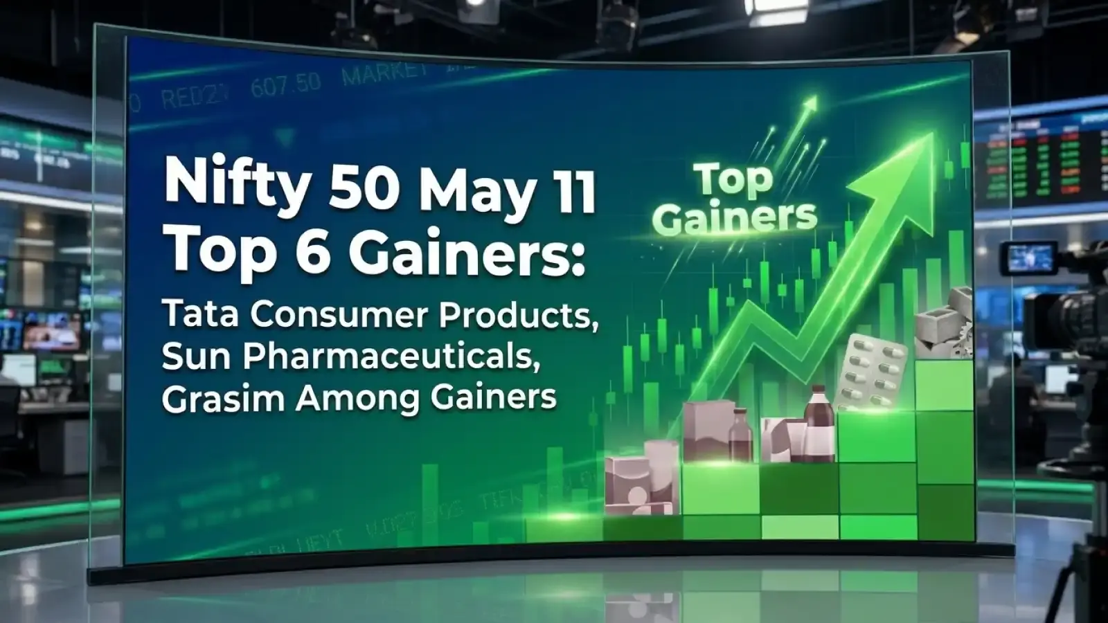 Nifty 50 May 11 Top 6 Gainers: Tata Consumer Products, Sun Pharmaceuticals, Grasim Among Gainers